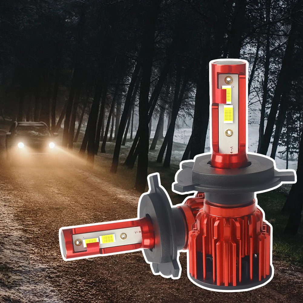 

Простые автомобильные светодиодные фары, лампы с желтым светом, простая установка, автоматический фары дальнего света для автомобиля