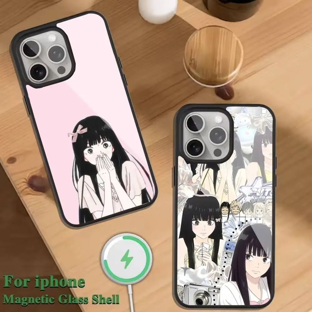 

S-Sawako cartoon Phone Case For Magnetic Wireless Charge Cover For iphone 16 15 14 13 12 11 Pro Max Plus Coque