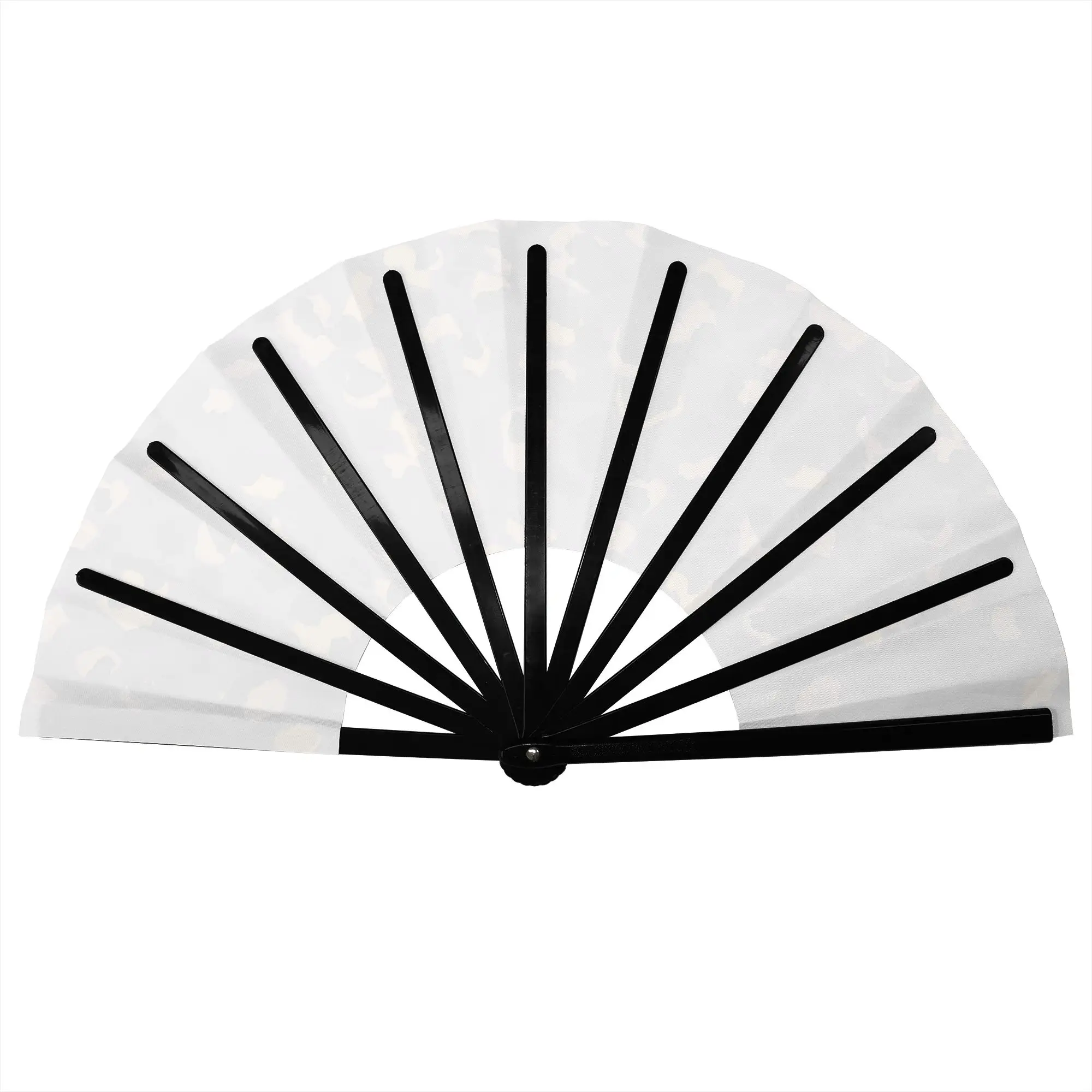 Leopard Vintage  Folding Hand Fan Classic  Polyester Fabric Fan Funny Summer Accessory Decorative Fans