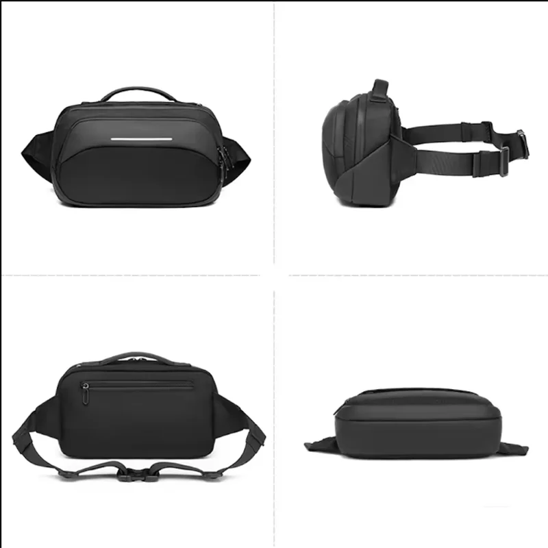 Ozuko Heuptas Voor Mannen Crossbody Tas Oefenen Buiten Wandeltochten Hardlopen Skiën Stijlvolle Waterdichte Crossbody Tas