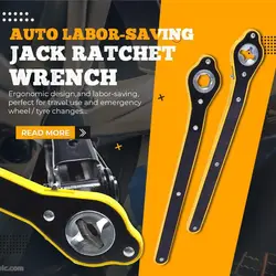 Auto Labor-Saving Jack Ratchet Wrench Handle Labor-Saving Wrench Scissor Jack Garage Tire Wheel Lug Wrench Phillips Wrench