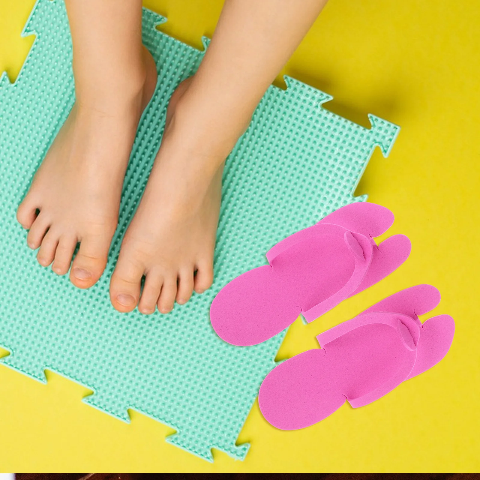 

24 Pairs Disposable Manicure Slippers EVA Material Comfortable Foldable Spa Travel Shoes Hotel Use Women Guest Bulk