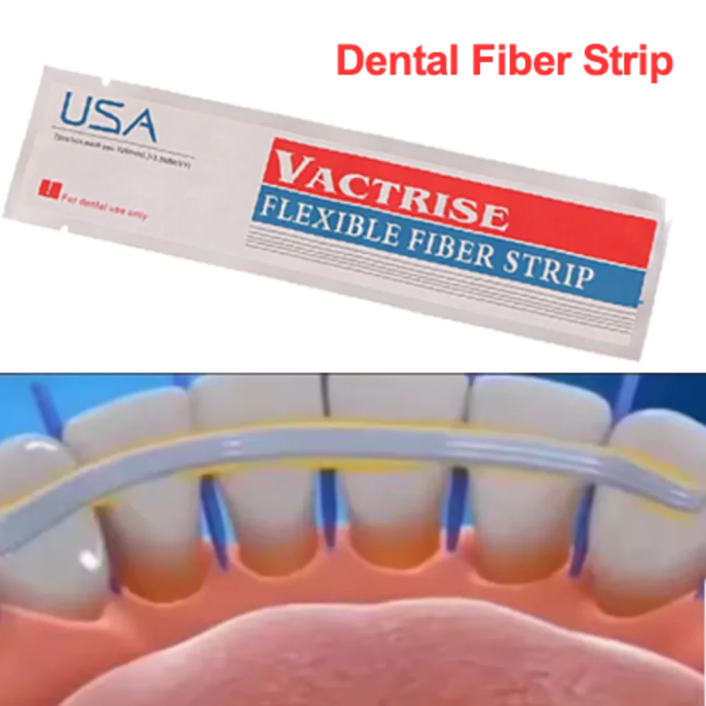 

3pcs Dental Material Flexible Fiber Strip Glass Splint Loose Tooth Fixation Strips Light Cure Bonding Orthodontic Retainers