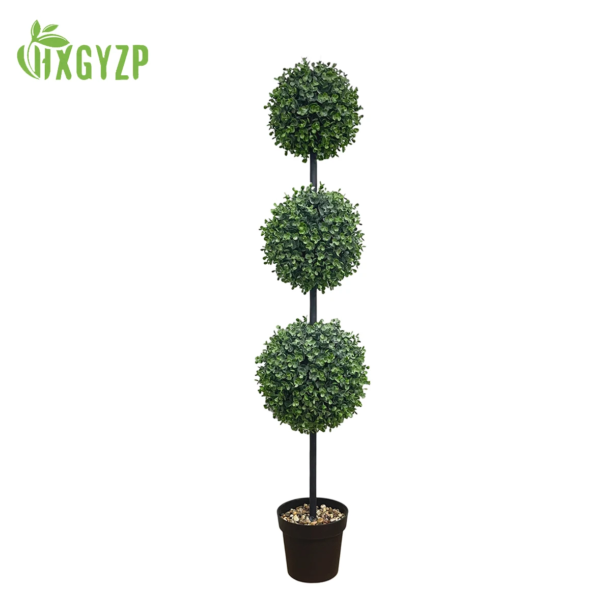 HXGYZP Artificial High Quality Eucalyptus Leaf Plant Ball With Plastic Flowerpot Home Decoration Garden Office Courtyard Indoor