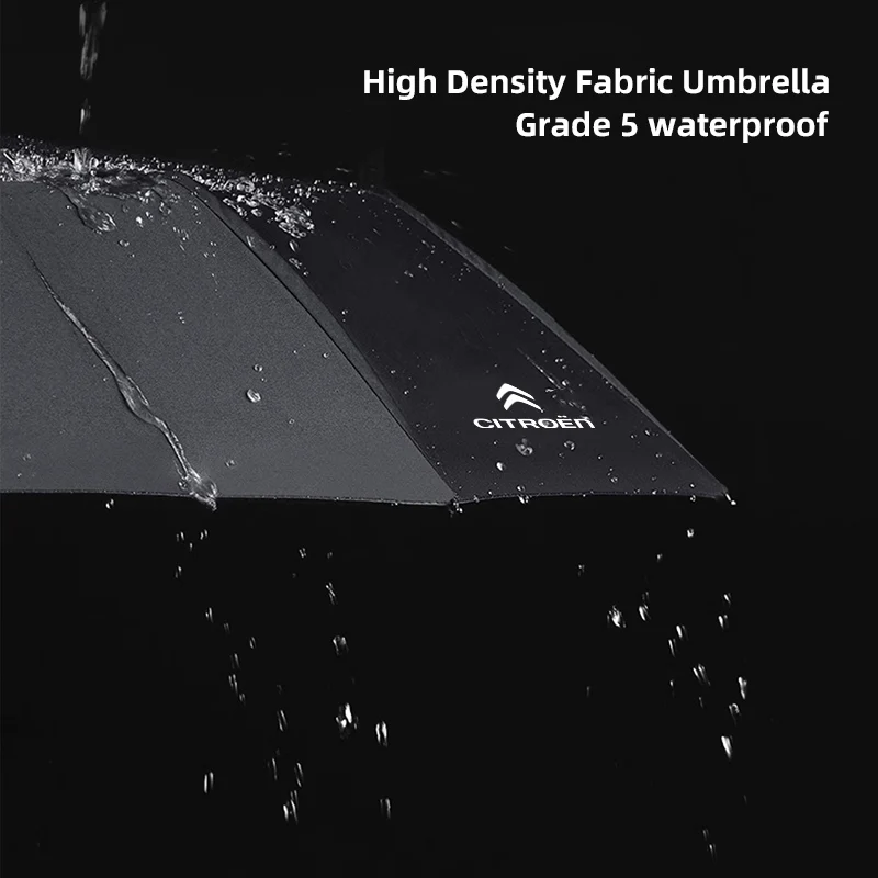 Auto Embleem Paraplu Opvouwbare Zwarte Draagbare Parasol Voor Citroen C1 DS3 C2 C3 Vts C4 Saxo C4L C5 C6 C8 Xsara C3-XR Picasso