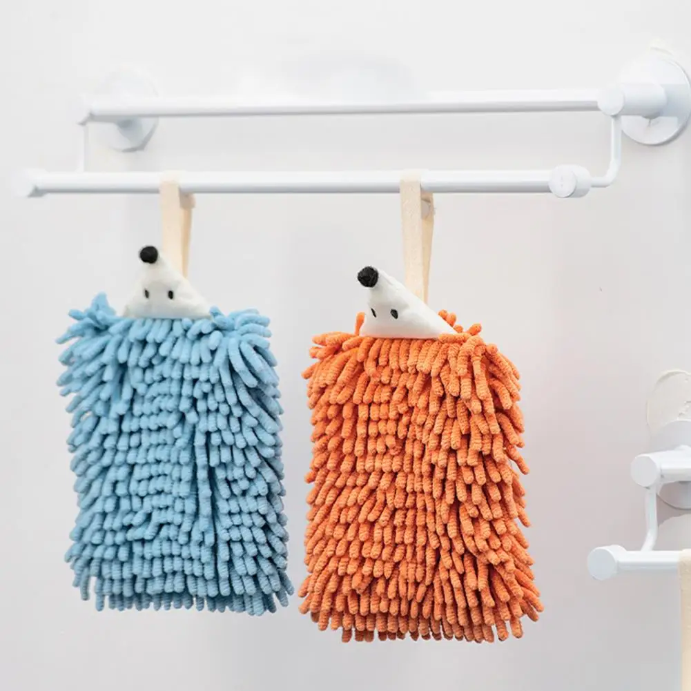 Hand Rag Thick Hanging Towel Chenille Reusable  Durable Fast Dry Hanging Towel