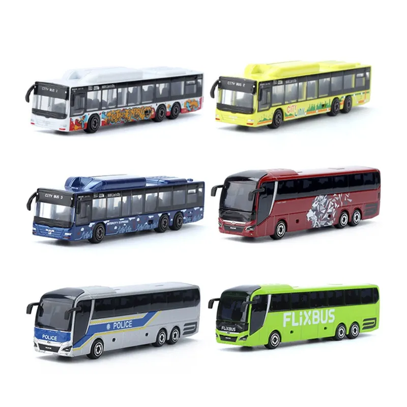 Majorette 1/110 MAN Commuter BUS Tour BUS Alloy Car Diecasts & Toy Vehicles Car Model Miniature Scale Model Car For Children