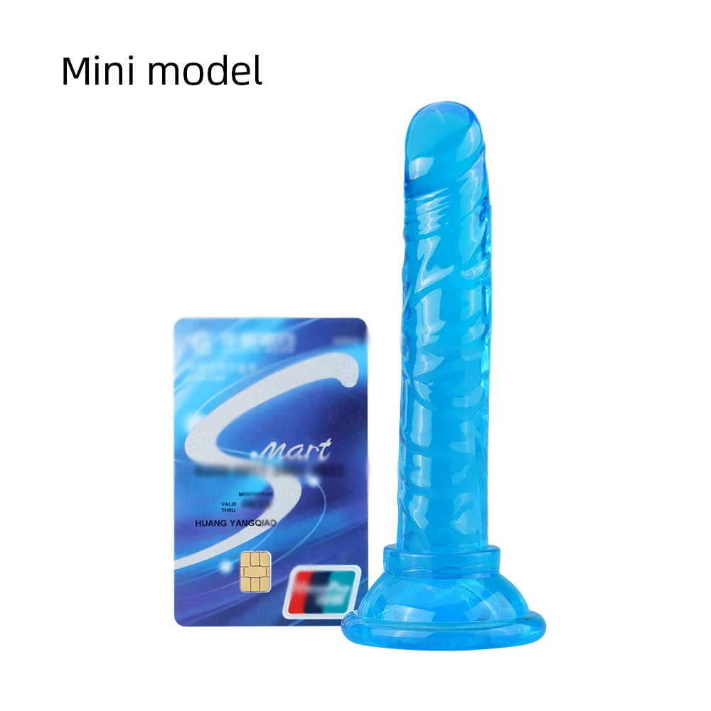 Transparent Jelly Soft Silicone Dildo 14cm Long Dick Anal Plug Male Female Masturbation Sex Toy Adult Game G-Spot Vagina Massage