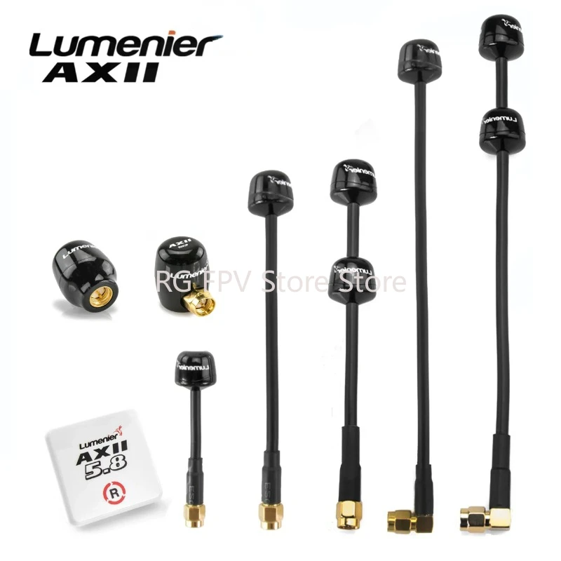 Lumenier AXII 2 5.8GHz 2.2dBi Gain FPV Antenna Straight Right-Angle Stubby/Double Long Range SMA Antenna for RC Drone FPV Goggle