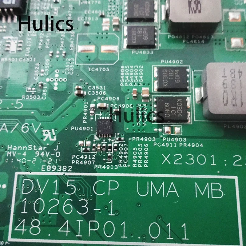 Hulics Used Laptop Motherboard For DELL Inspiron 15R N5040 V1540 HM55 Mainboard CN-0X6P88 0X6P88 X6P88 10263-1 Main Board