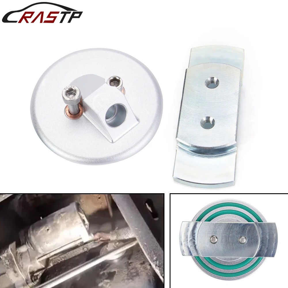 

RASTP-Aluminum Dipstick Adapter Repair Kit Silver for Ford F250 F350 E250 E350 7.3L Powerstroke Diesel EM1099