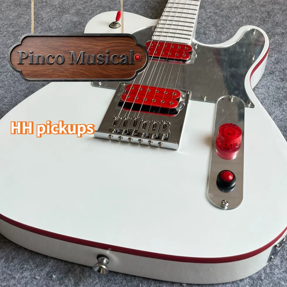 Recognition 1950 Red‑Knob Tele Heavy‑Metal Electric Guitar HH Pickups Heavy‑Distortion Performance Guitar
