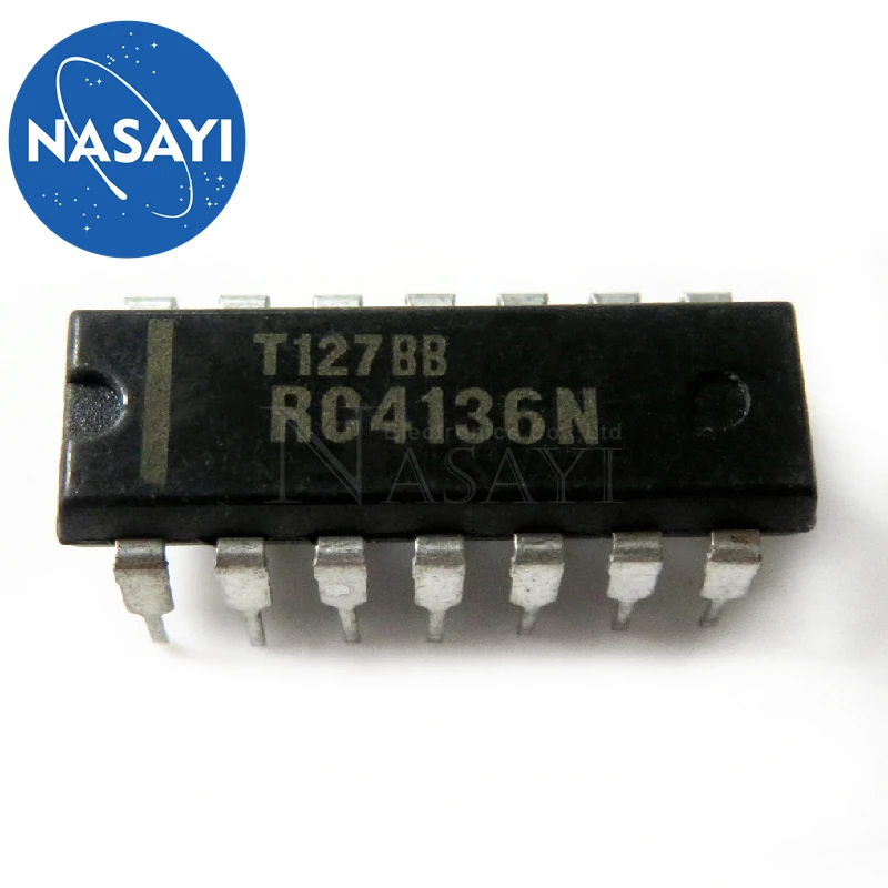 1pcs/lot RC4136N RC4136 XR4136 DIP-14 In Stock