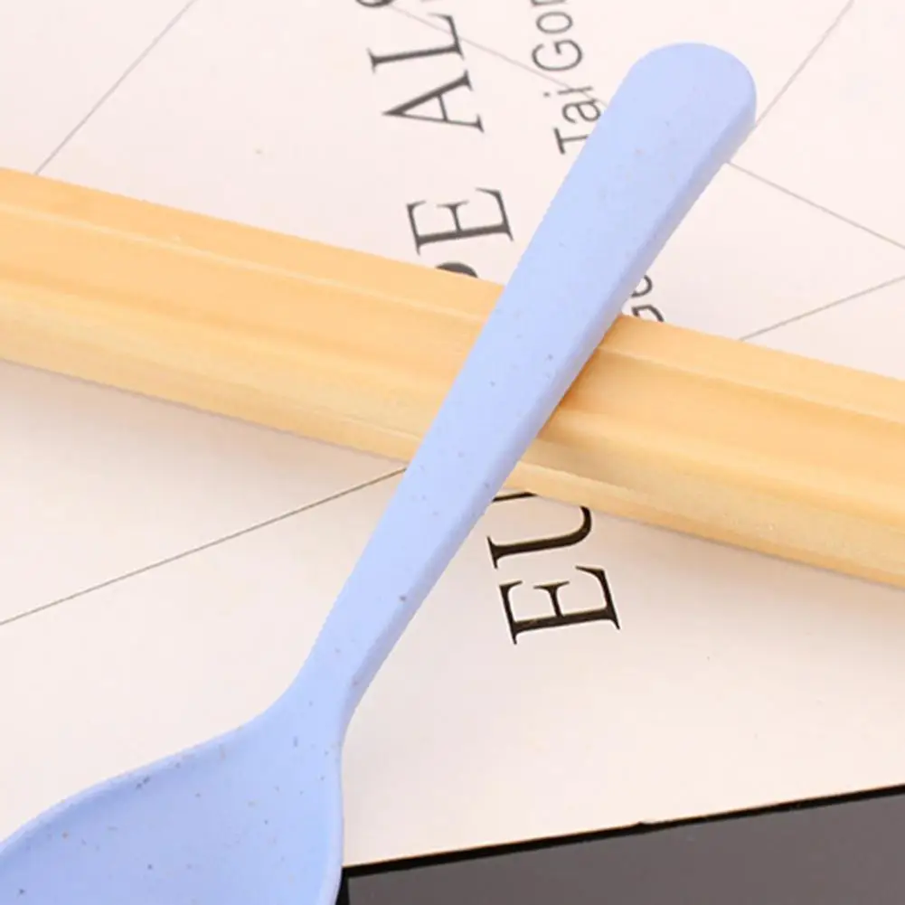 Cuchara de sopa ecológica para niños, vajilla de plástico con mango largo, apta para microondas y lavavajillas