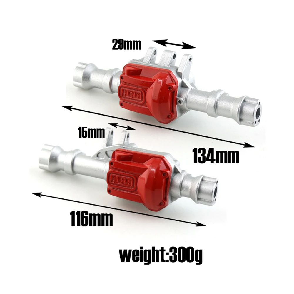 【STOCK】Metal Front & Rear Axle Shell Axle Housing 300G for -4 TRX4 1/10 RC Crawler Car Upgrade Parts,Black