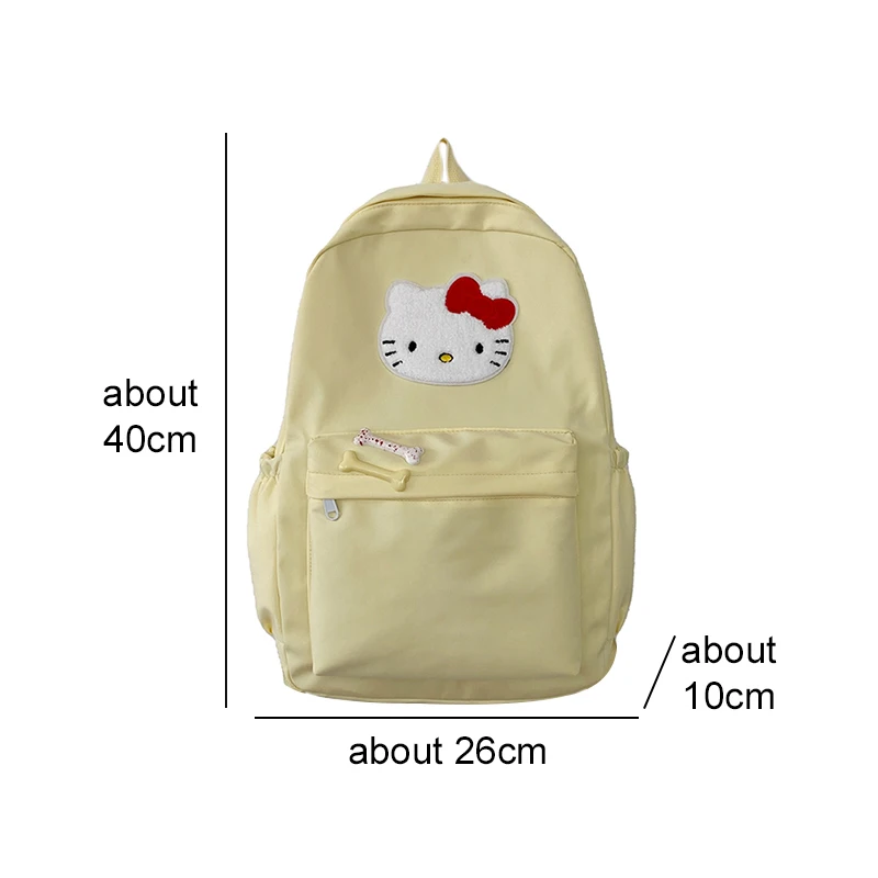 Sanrioed Hello Kitty Anime Kitty Cat Backpack Cute Schoolbags Student Cartoon Travel Shoulder Bag Birthday Gift for Friend