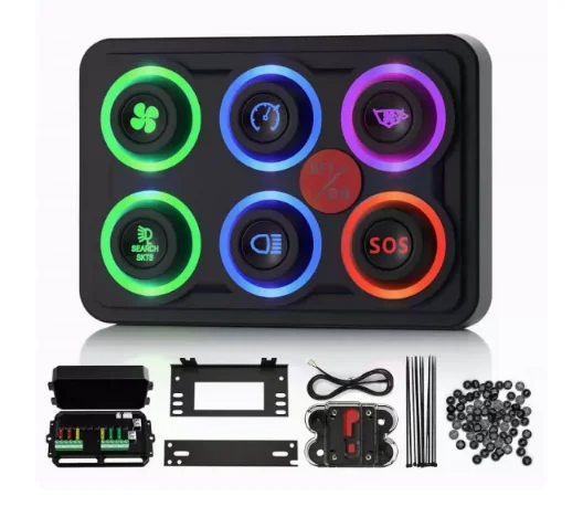 12-24V IP68 Waterproof Switch Panel Relay Control Box, Circuit Management System for Marine Car Truck ATV