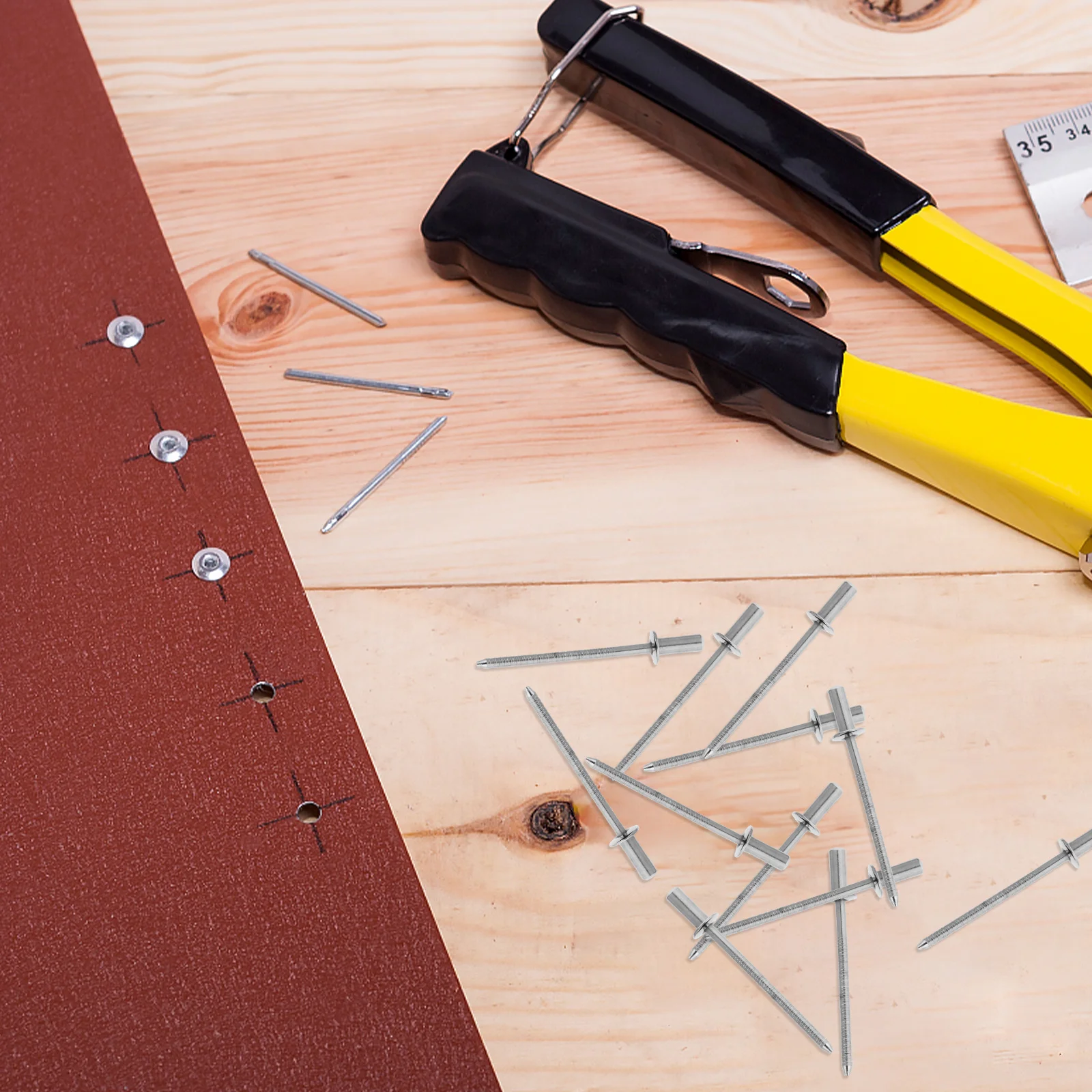 

50Pcs Stainless Steel Flat Head Rivets Precise Durable Fasteners for Furniture DIY Repair Nail Practical Rivets