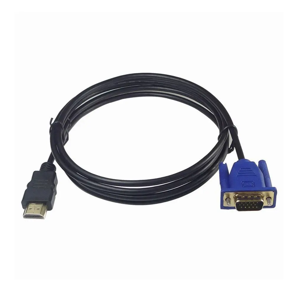 1.8/3m hdmi-cabo compatível hdmi-compatível com vga hd com cabo adaptador de áudio hdmi-compatível com cabo vga dropshipping
