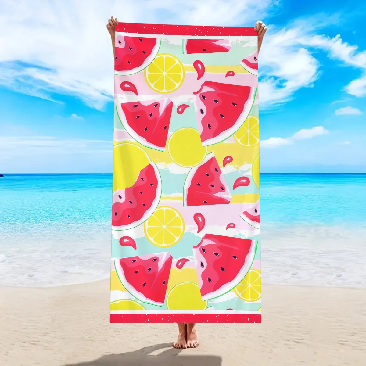 

1pc Ultra fine fiber quick drying absorbent beach towel, multifunctional beach towel for sports, swimming, gym, shower room