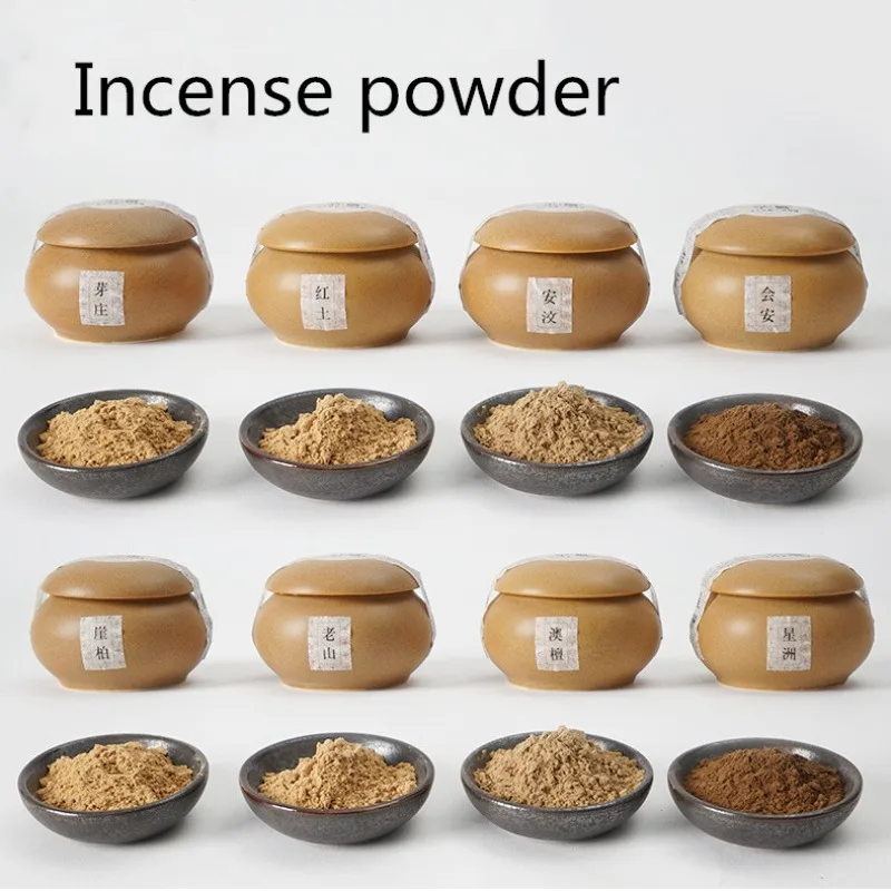 Polvo de sándalo para purificar el aire y calmar el Espíritu, materiales de fabricación de incienso, quemador de incienso, suministros