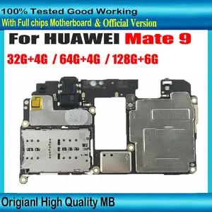 Bilashmart Working Original Unlocked Mainboard HUAWEI Mate9 Mate 9 Motherboard 32gb 64gb 128gb Logic Mother Circuit Board Plate