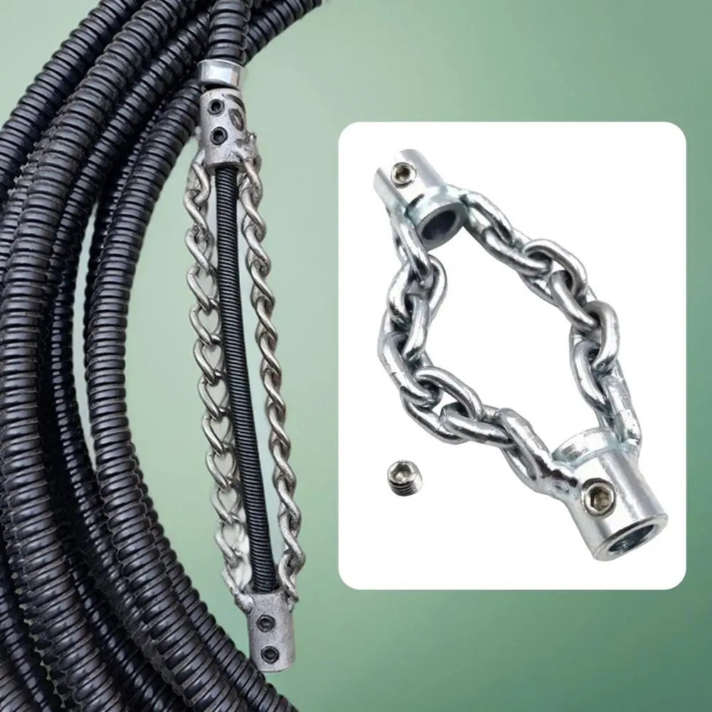 أداة إزالة الترسبات لأنابيب الصرف الصحي المهنية فليكس رمح المجاري إزالة الترسبات سلسلة كابل دوار أداة نعرات لصيانة الأنابيب البلاستيكية الربيع #3