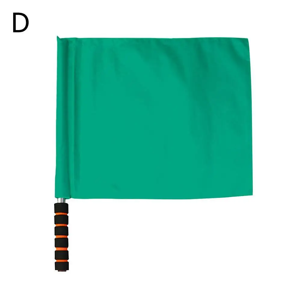 1 Uds. Bandera de árbitro de fútbol rojo blanco amarillo azul verde suministros de señal bandera comando árbitro entrenamiento de competición fútbol Fla M3w3