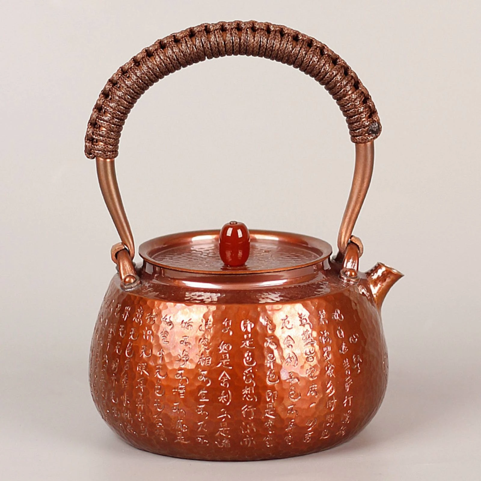 Copper Kettle Vintage Tea Kettle Copper Teapot Compact Vessel Artisanal for Collectors, Kitchen, Office
