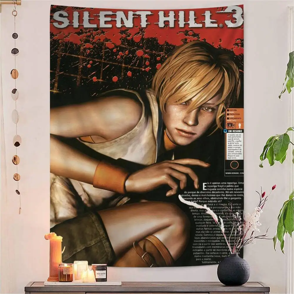 Classics Horror Games Silent Hill 1 2 3 4 Heather DIY Wall Tapestry for Living Room Home Dorm Decor Wall Art Decor