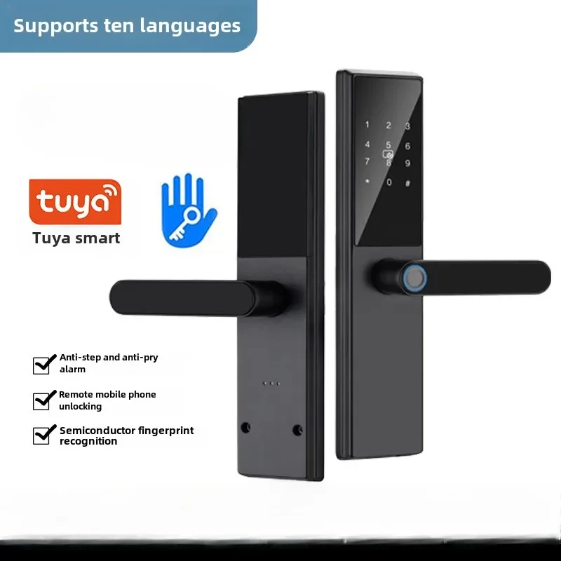 

Graffiti All Lock Apartment Rental Wooden Door Smart Password Lock Wooden Door Electronic Fingerprint Lock