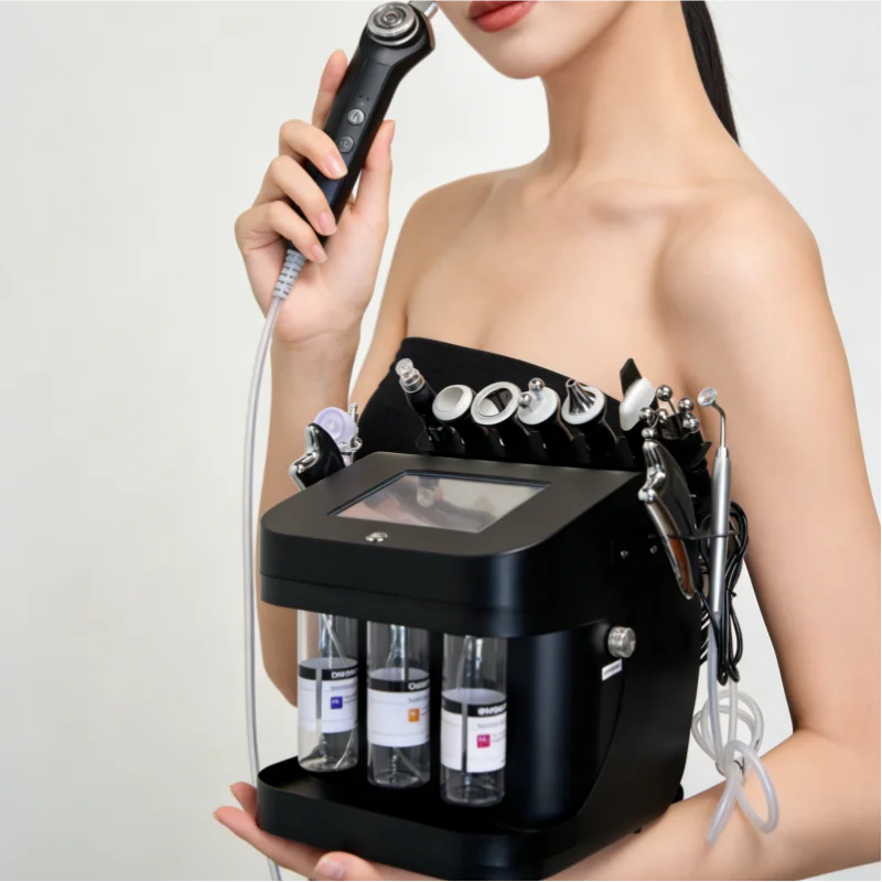 

New 10 In 1 Facial Equipment Facial Cleansing Skin Tightening Machine Wrinke Remoyal Anti Aqing Device Beauty Salon Use SPA