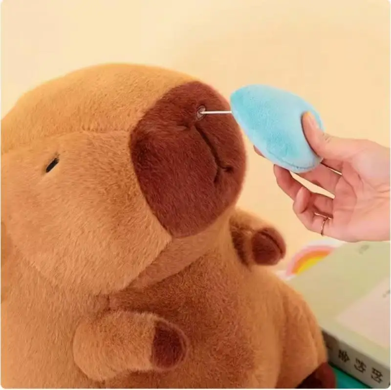 30Cm Cartoon Capibara Doll Runny Nose Toy Kawaii Plush Baby Pendant Cute Children Plush Doll Movable Nose Capibara Toy Gift