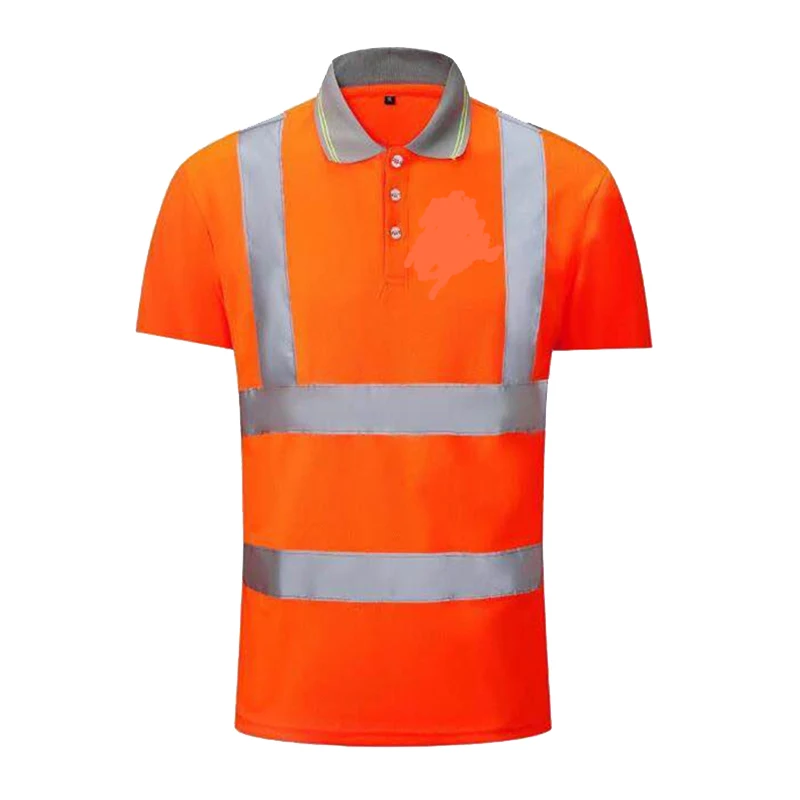 Quick Dry Safety Clothing Night Work T-shirt Reflective Tops Workwear Dry Fit T Shirt Breathable Work Safety Clothes Workwear