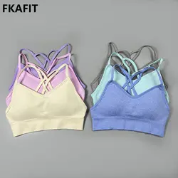 Women's Sports Bra Multi Strap Back Crop Top Running Gym Active Wear Workout Padded Yoga Underwear Sexy Bras