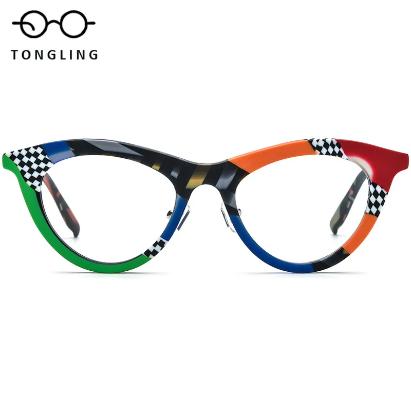 high-quality-fashion-women-handmade-patchwork-high-quality-acetate-retro-men-cat-eye-personalized-business-wear-eyeglass-frame