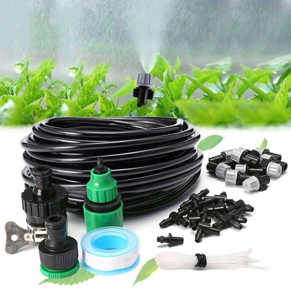 1 Set 50M-5M DIY Drip Irrigation System Automatic Watering Garden Hose Micro Drip Watering Kits with Adjustable Drippers