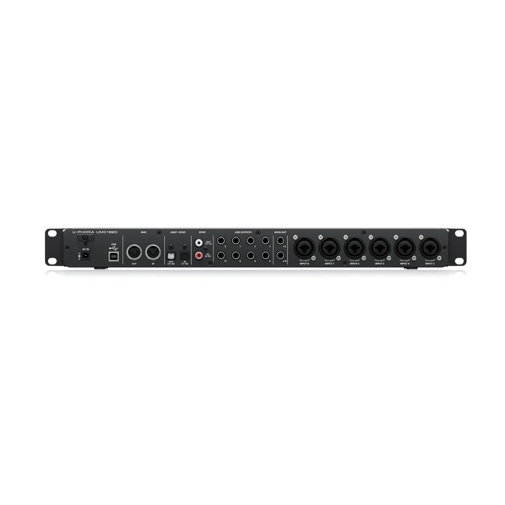 Tarjeta de sonido Behringer U-Phoria UMC1820, interfaz de Audio USB 2,0 de 18 entradas/20 salidas con 8 preamplificadores de micrófono Midas, equipo de música de estudio, 2025