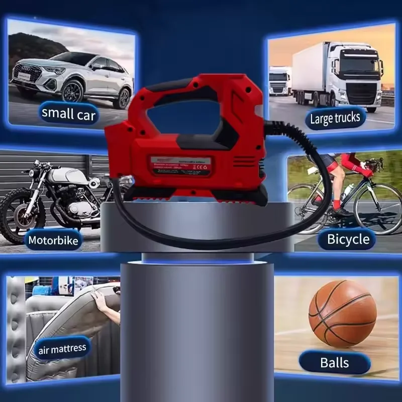 Akumulátorová elektrická vzduchová pumpa Milwaukee, kompresor s digitálním manometrem pro Milwaukee 18V baterii PIN 2025 - náhled 6