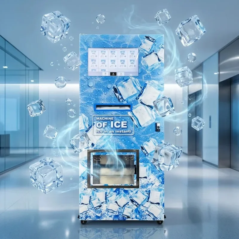 Foodline Automatic Ice & Cold Water Vending Machine Self‑service Ice Cube Water Dispensing Device For Parking Lot Supermarket