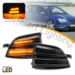 2Pcs 12V LED Sequential Side Marker Indicator Lamp Under Mirror Light CANBUS Error Free For Ford Focus ST Focus MK2 CC C-MAX