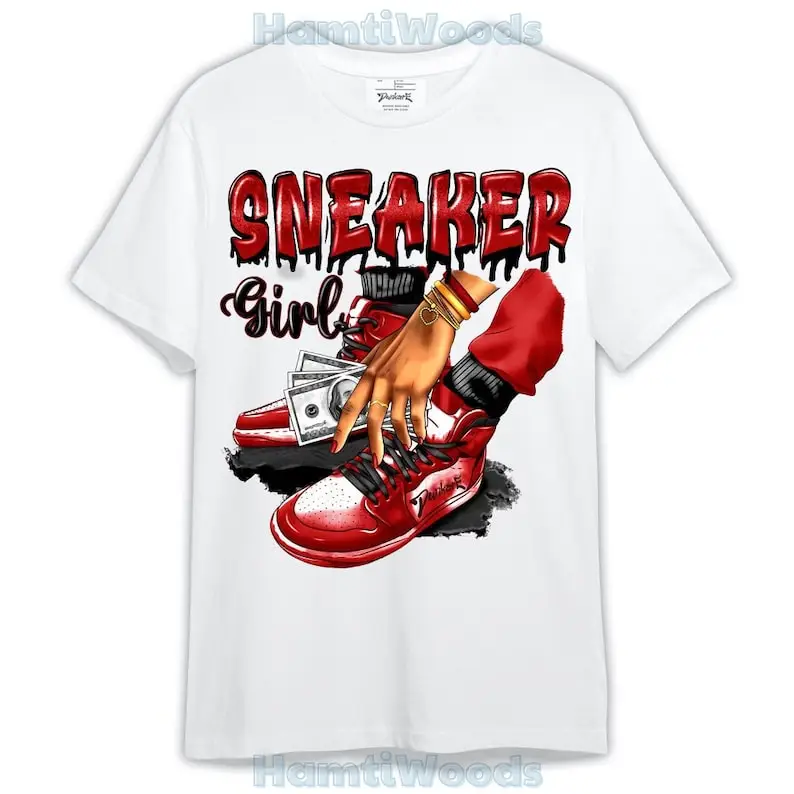 T-Shirt SNEAKER Girl Money Drip, 12 Red Taxi T-Shirt, To Match Sneaker Red Taxi 12s 2304 NCT