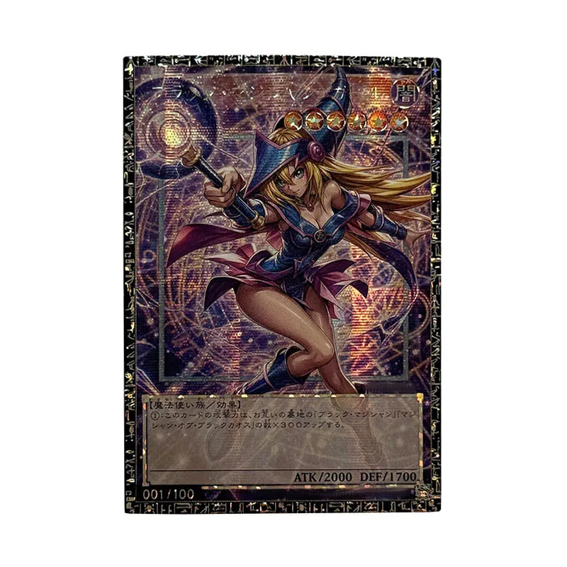 Diy Self Made Yu-Gi-Oh! Black Magician Girl Collection Card Gauze Flash Black Magician Girl Rd Anime Card Gift Toy