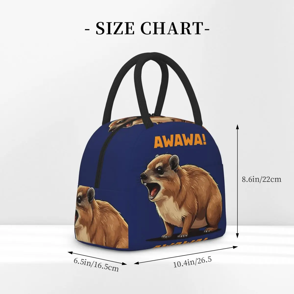 Rock Hyrax Lover Awawa Groundhog Dassi Lunchtaschen, isolierte Bento-Box, Lunchtasche, Picknicktaschen, Kühltasche für Damen und Kinder, Reisen