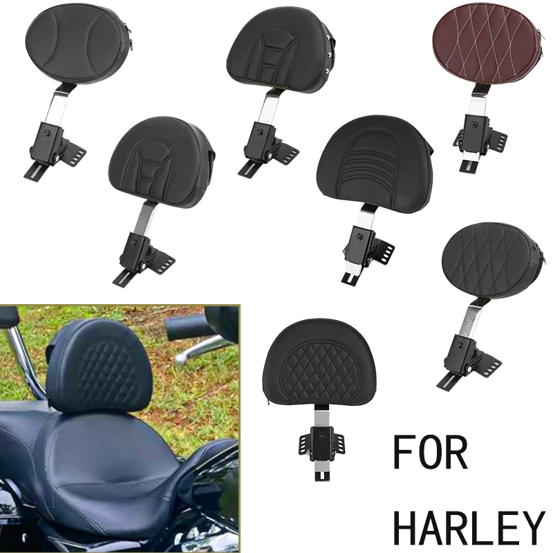 

Регулируемая спинка сиденья для мотоциклов Harley 1997-2022 Electra Glide, Road Glide, Road King, Street Glide, цельные сиденья с вырезами