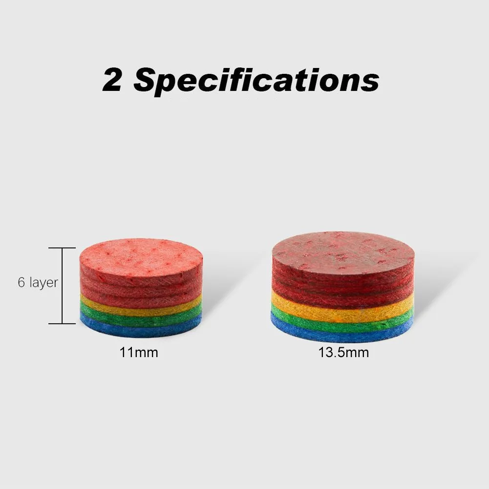 

Billiard Cue Tip Crafted from Pressed Six-Layer Pigskin to Structural Integrity and Responsive Cue Ball Manipulation