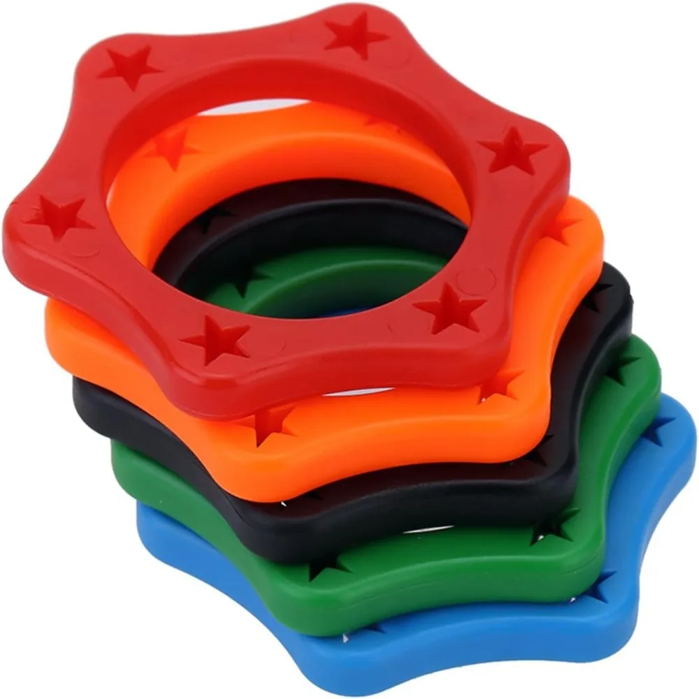 5pcs Rubber Anti-Rolling Ring Hexagonal Shape Anti-Slip Mic Anti-Roll Ring Wireless Handheld Microphone Protection Ring