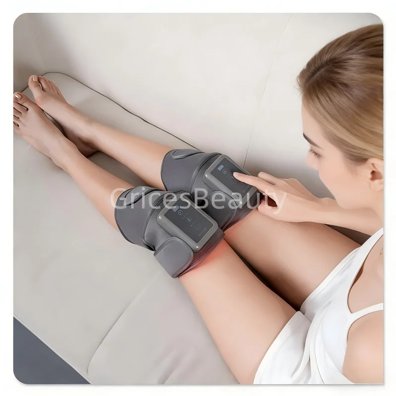 

Умный массажер для коленей с красным светом, для расслабления мышц коленного сустава, 3 уровня, с горячим компрессом и вибрацией, портативный массажер для локтей и плеч