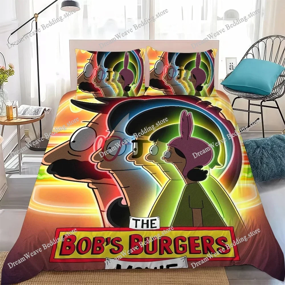 Cartoon B-Bobs B-Burgers Cool Duvet Cover Set Home Style Bedding Soft Laundry Cotton Bed Student Dormitory Gift