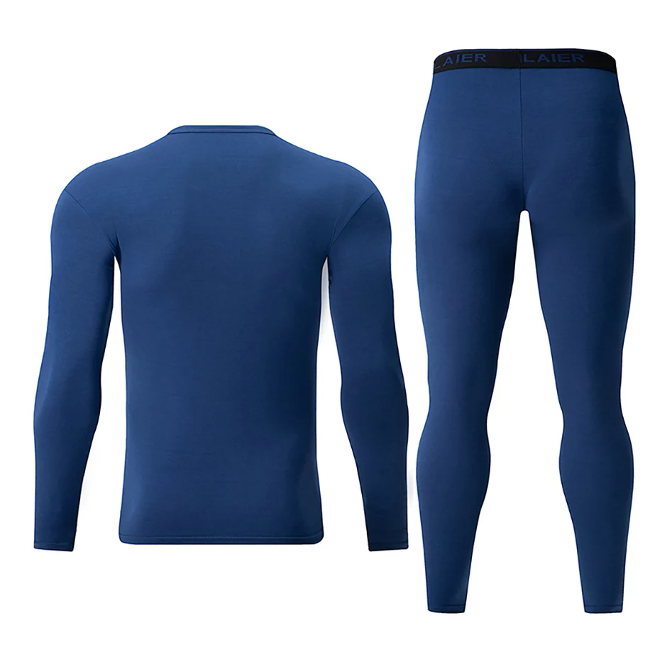 1/2 stück Herbst Und Winter männer Modische Gedruckt Casual Sport Unterwäsche Set Radfahren Und Laufen Plus Größe Basis warme Anzug – Detail 7